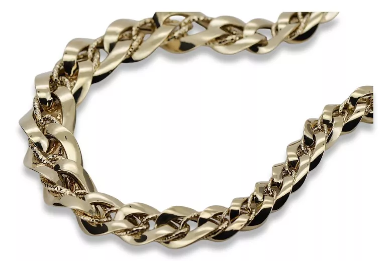 Gelbrosengoldkette ★ russiangold.com ★ Gold 585 333 Niedriger Preis