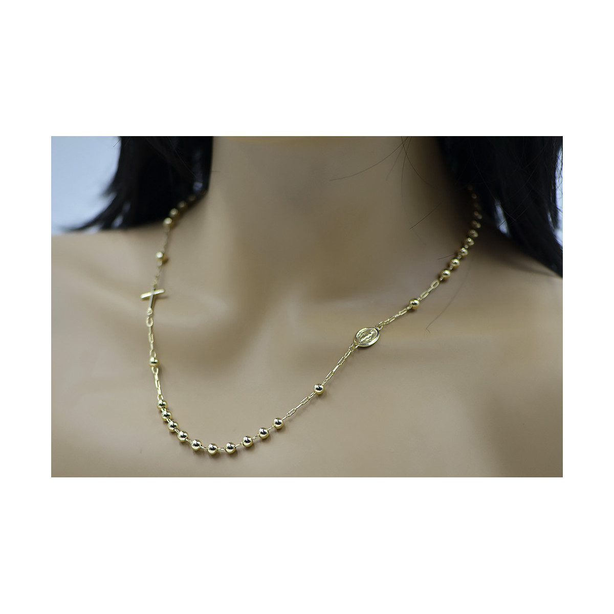 Yellow rose gold rosary chain ★ russiangold.com ★ Gold 585 333 Low price