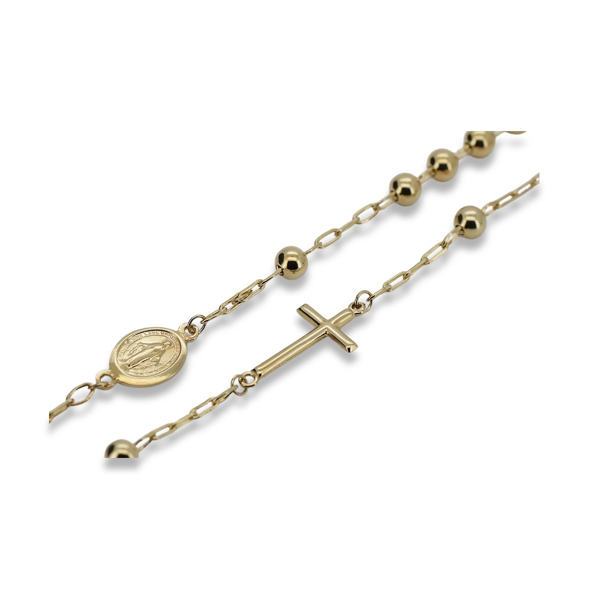 Yellow rose gold rosary chain ★ russiangold.com ★ Gold 585 333 Low price