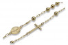 Italienisches Gelbgold 14 Karat Rosenkranz Kette 45cm, 14 Karat Gelbgold, 4m rcc014y