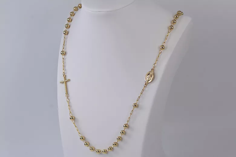 Yellow rose gold rosary chain ★ russiangold.com ★ Gold 585 333 Low price