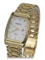 Gold men's watch Geneve ★ zlotychlopak.pl ★ Gold purity 585 333 Low Price!