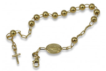 14K Yellow Gold Gemstone Rosary Bracelet rbc004y