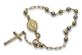 14K Yellow Gold "Sweet Bliss" Rosary Bracelet rb004yw