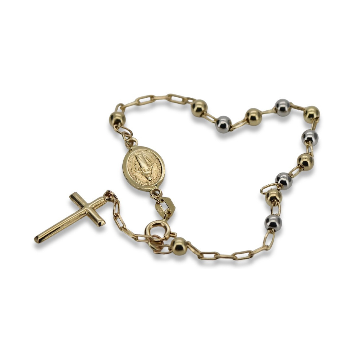 Yellow rose gold rosary bracelet★ russiangold.com ★ Gold 585 333 Low price