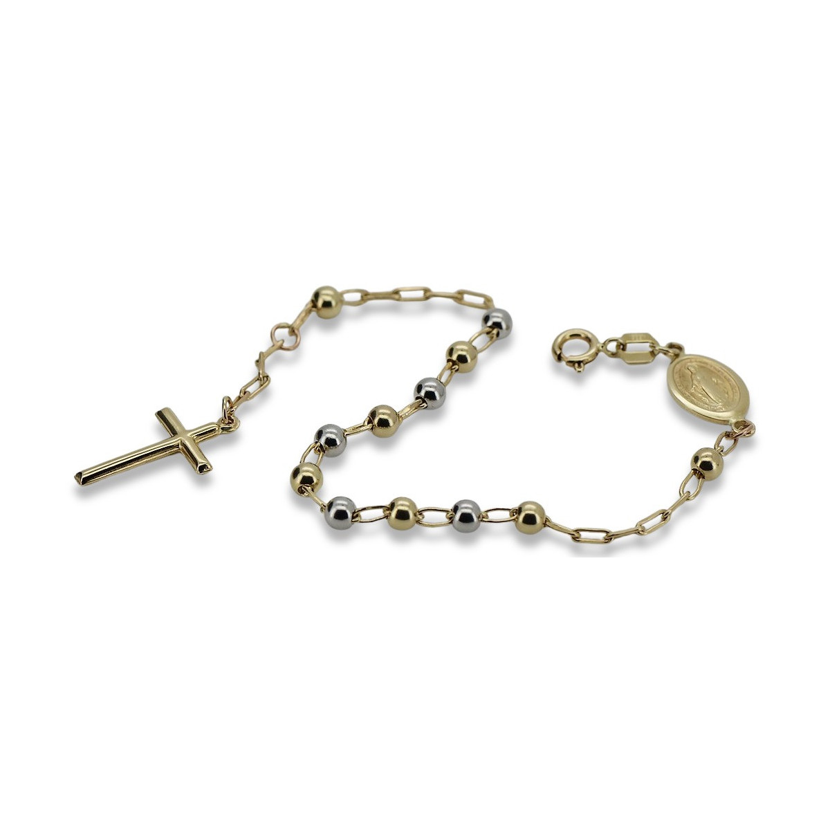 Yellow rose gold rosary bracelet★ russiangold.com ★ Gold 585 333 Low price