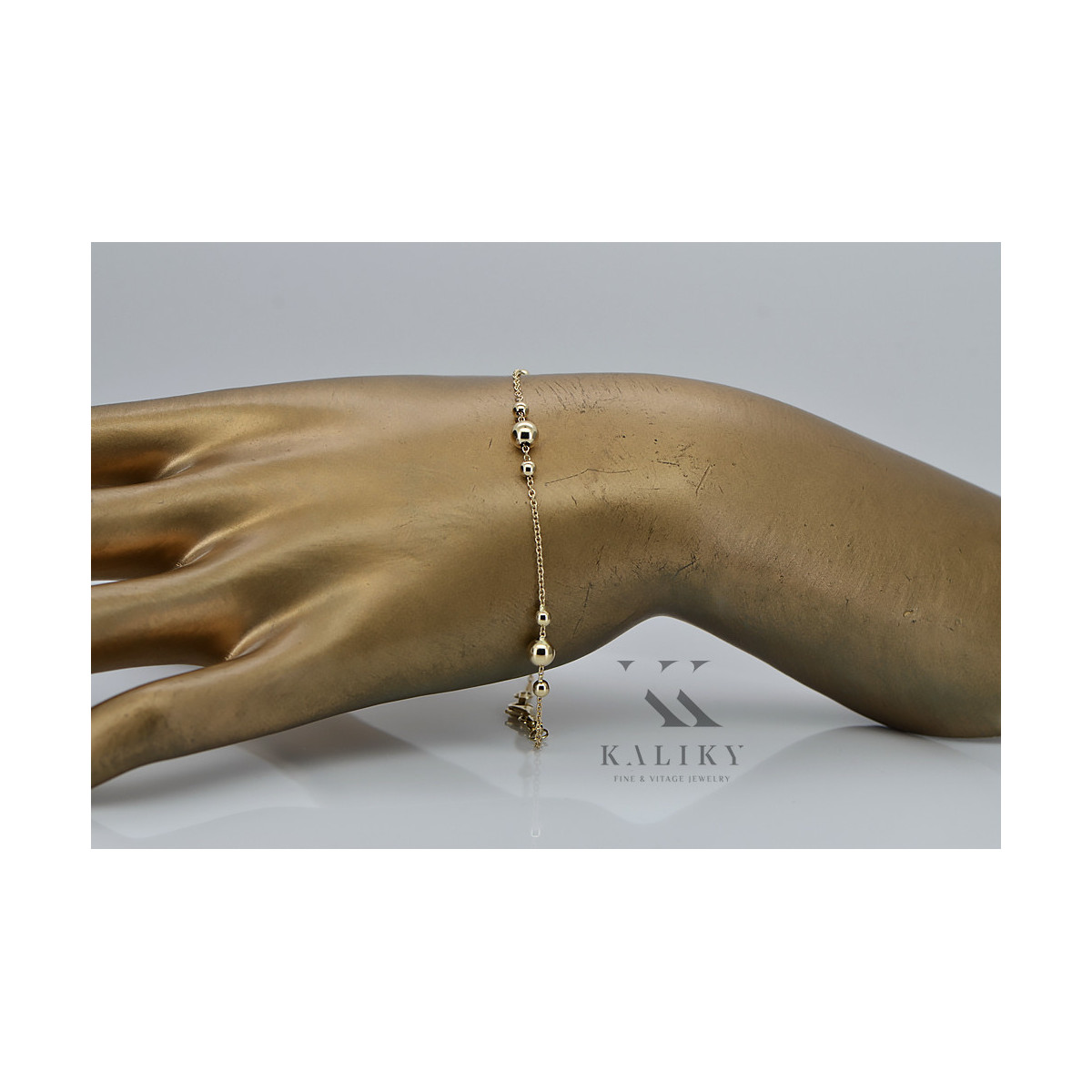 Yellow rose gold bracelet ★ russiangold.com ★ Gold 585 333 Low price