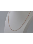 Elegant 14K Rose Gold Chain with Red Rose Pendant cc012r