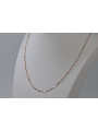 Elegant 14K Rose Gold Chain with Red Rose Pendant cc012r