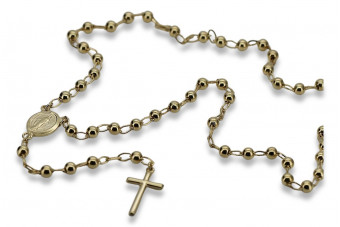 50cm 14K Yellow Gold Rosary Chain for Men and Women rcc015y