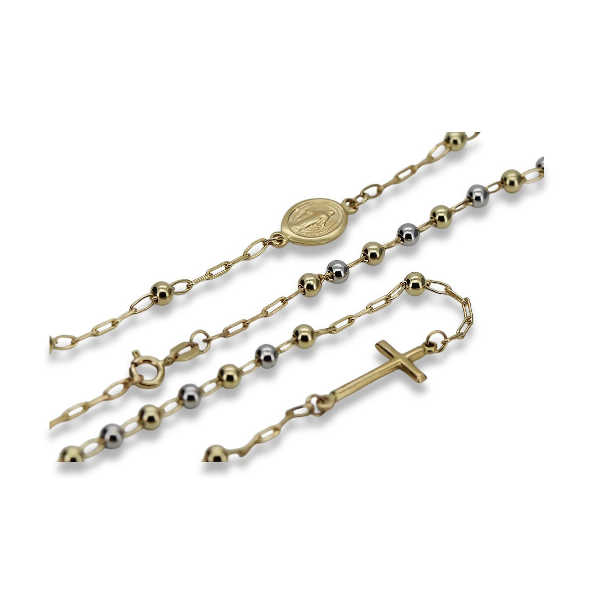 Yellow rose gold rosary chain ★ russiangold.com ★ Gold 585 333 Low price