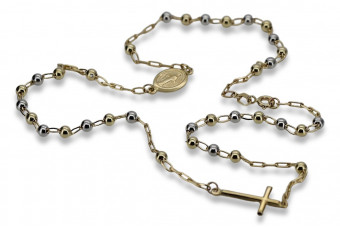 Rosenkranzkette aus Gelb-Roségold ★ russiangold.com ★ Gold 585 333 Niedriger Preis