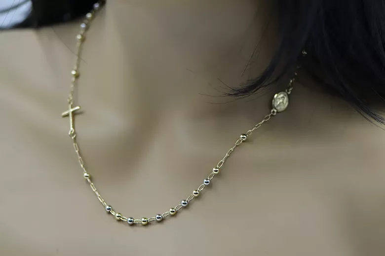 Yellow rose gold rosary chain ★ russiangold.com ★ Gold 585 333 Low price