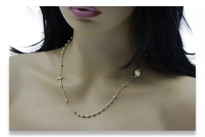 Yellow rose gold rosary chain ★ russiangold.com ★ Gold 585 333 Low price