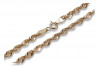 Rose Gold Corda Rope Bracelet with 14K Gold Accents cb019r