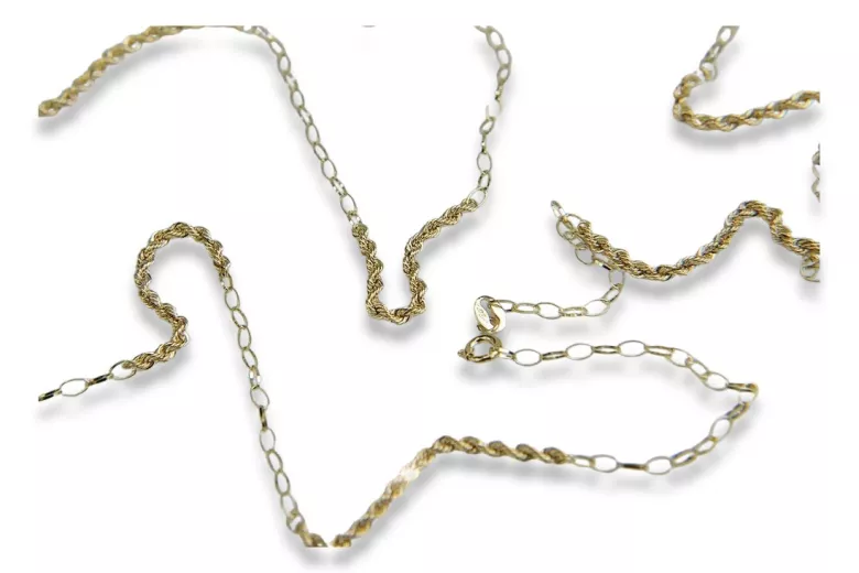 Yellow rose gold chain ★ russiangold.com ★ Gold 585 333 Low price