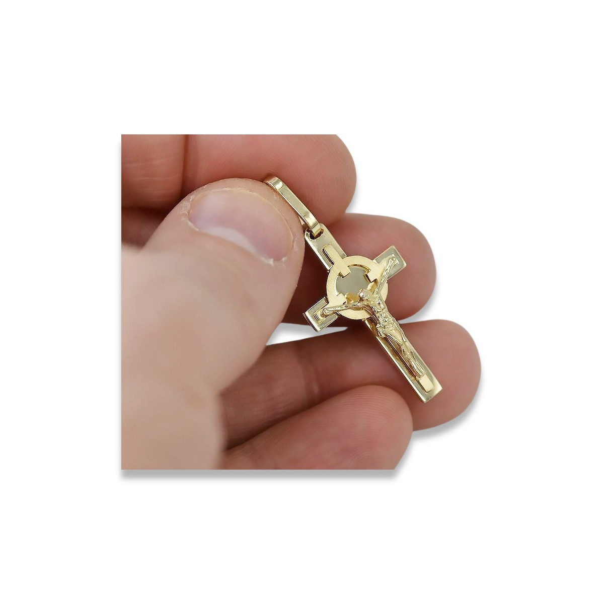 Golden Catholic Cross ★ russiangold.com ★ Gold 585 333 Low price