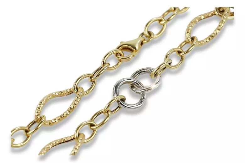 Pulsera de Oro Blanco y Amarillo de 14K con Diferentes Piedras Preciosas cb092yw