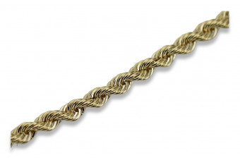 Italian 14K Yellow Gold Rope Chain cc019y