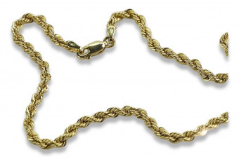 Italian 14K Yellow Gold Rope Chain cc019y