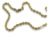 Italian 14K Yellow Gold Rope Chain cc019y