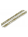 Italian 14K Yellow Gold Hollow Figaro Versace Chain - Timeless Elegance cc083y