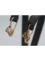 "Boucles d'oreilles vintage en forme de feuille en or rose 14 carats 585 sans pierres" ven114 ven114