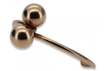 Ruso soviético rosa rosa 14k 585 oro Anillo vintage vrn006