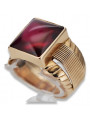 Vintage Ruby Signet Ring in Original 14K Rose Gold vsc012