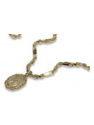 Divine Mother Medallion Necklace in Yellow Gold 