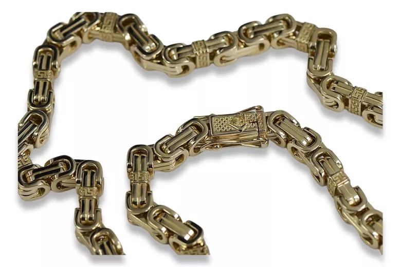 14K Yellow Gold Byzantine Link Bracelet cb097y