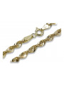 Bracelet en or jaune 14 carats, coupe diamant, nouvelle corde cb087