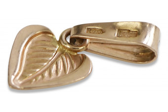 Klassischer Anhänger aus originales Vintage-Roségold 14 Karat ohne Steine vpn002 vpn002