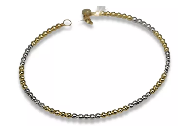 Pulsera Fantasía de Oro Amarillo 14k con Gemas Variadas cfb017yw