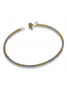 Pulsera Fantasía de Oro Amarillo 14k con Gemas Variadas cfb017yw