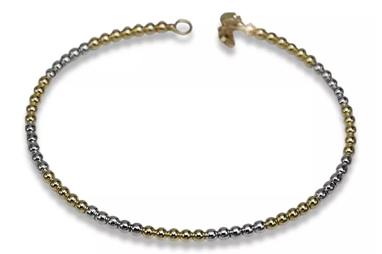 Pulsera Fantasía de Oro Amarillo 14k con Gemas Variadas cfb017yw