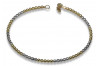 Pulsera Fantasía de Oro Amarillo 14k con Gemas Variadas cfb017yw