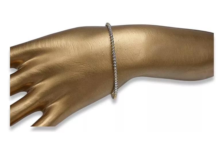 Pulsera Fantasía de Oro Amarillo 14k con Gemas Variadas cfb017yw