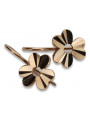 "No Stones Original Vintage 14K Rose Gold Leaf Earrings" ven120 ven120