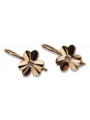 "No Stones Original Vintage 14K Rose Gold Leaf Earrings" ven120 ven120