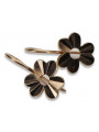 "No Stones Original Vintage 14K Rose Gold Leaf Earrings" ven120 ven120