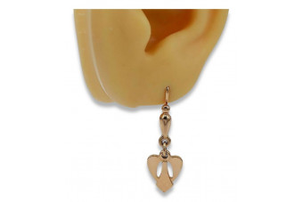"Keine Steine 14k 585 Originales Vintage-Roségold Ohrringe" ven245 ven245