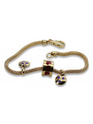 Italian 14K Yellow Gold Enamel Charms Bracelet cfb020y