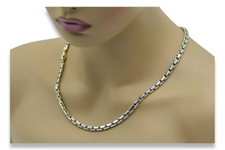 Italian Yellow 14K Gold Anchor Chain Necklace cc079yw