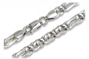14 Karat Weißgold Tigerauge Halskette cc093w