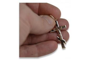 Croix Orthodoxe Vintage en Or Rose 14k 585 oc001r oc001r