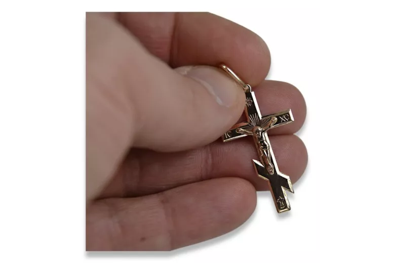 Gold Orthodox Cross ★ russiangold.com ★ Gold 585 333 Low price