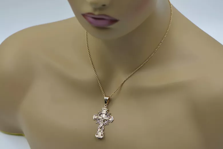 Croix orthodoxe en or ★ russiangold.com ★ Or 585 333 Petit prix