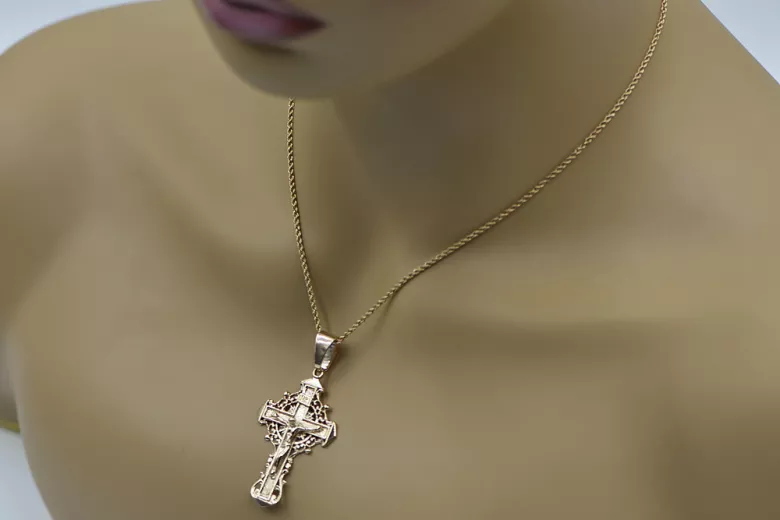 Gold Orthodox Cross ★ russiangold.com ★ Gold 585 333 Low price