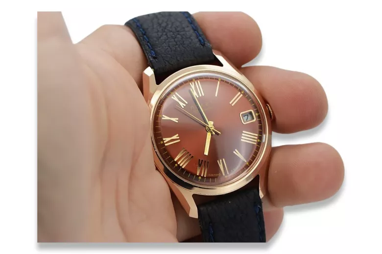 Vintage Rose 14K Gold Men's Poliot Watch vw035